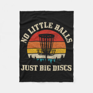 No Little Just Big Discs Vintage Disc Golf Frisbee Fleece Blanket