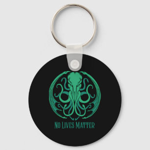 No Lives Cthulhu Sticker Key Ring