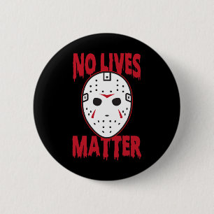No Lives Horror Mask Halloween Costume Fun  6 Cm Round Badge