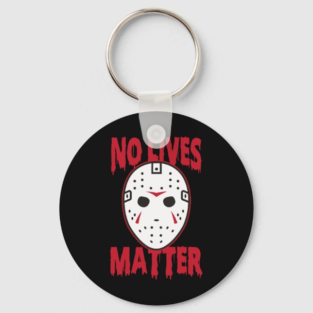 No lives horror mask   Halloween Costumes Key Ring (Front)
