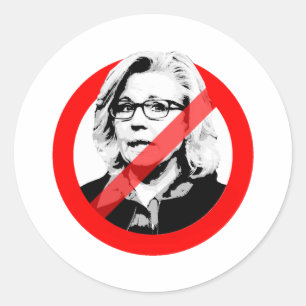 NO LIZ CHENEY CLASSIC ROUND STICKER