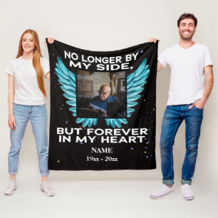 No Longer by My Side, memorial photo keepsake Fleece Blanket