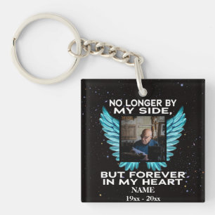 No Longer by My Side, memorial photo keepsake Key Ring
