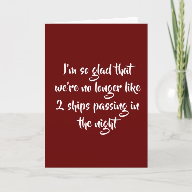 No Longer Ships That Pass in the Night Card (Front)