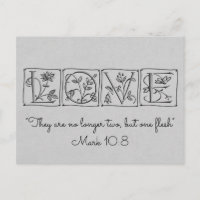 No longer two-but one flesh~Scripture~Wedding Card