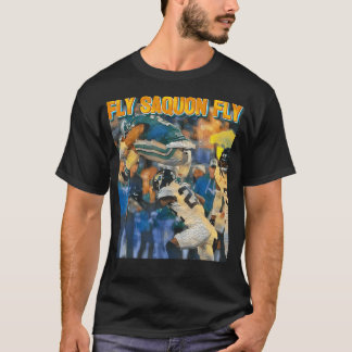 No Look Reverse Hurdle - Fly Saquon Fly Football T-Shirt