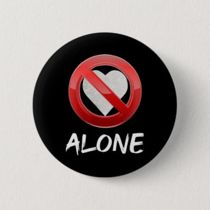 No Love 6 Cm Round Badge