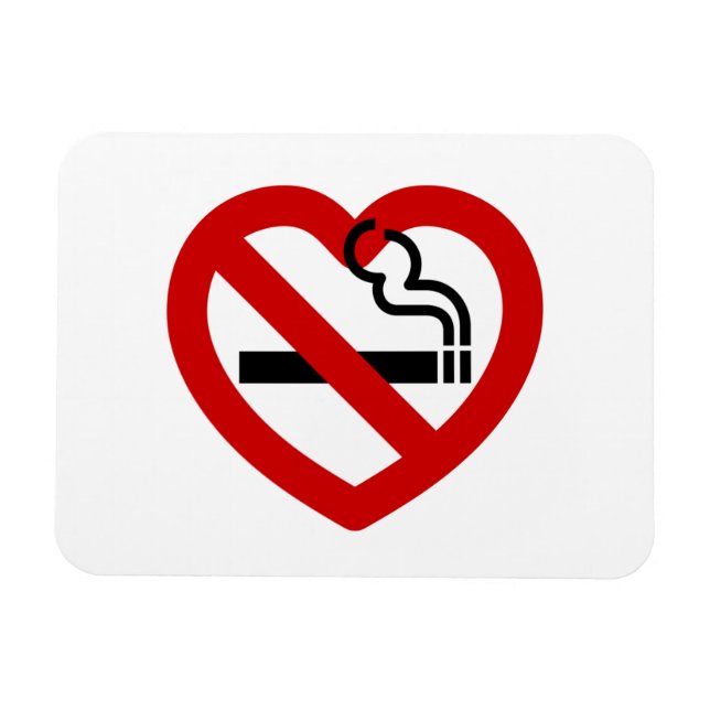 No Love For Smoking Sign Magnet (Horizontal)