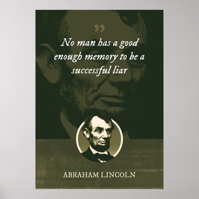 No man has a good enough memory to be a successful poster (Front)