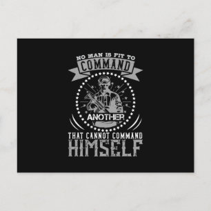 No Man Is Fit To Command Announcement Postcard