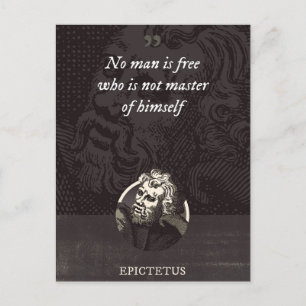 No man is free who is not master of himself postcard