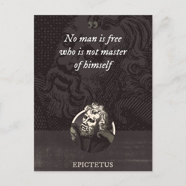 No man is free who is not master of himself postcard (Front)