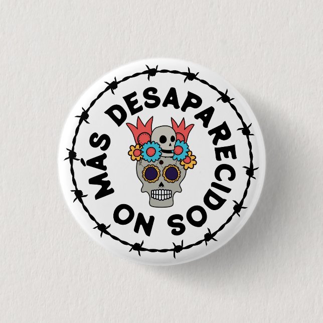 No Más Desaparecidos (skull) 3 Cm Round Badge (Front)