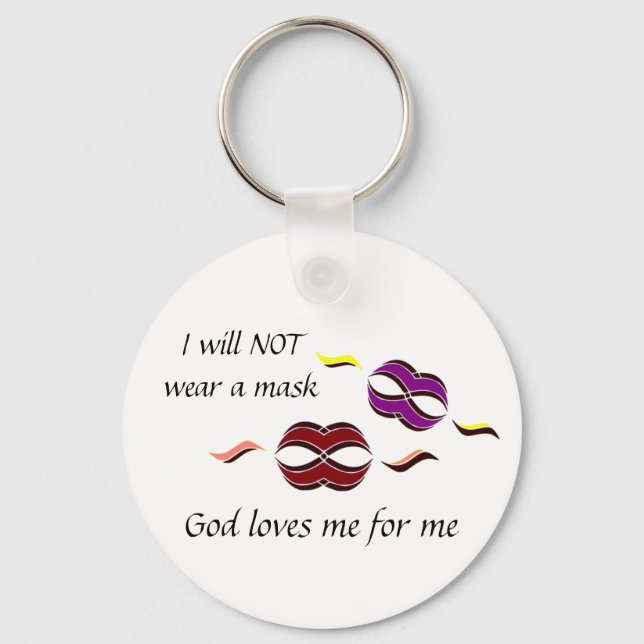 No Mask Key Ring (Front)