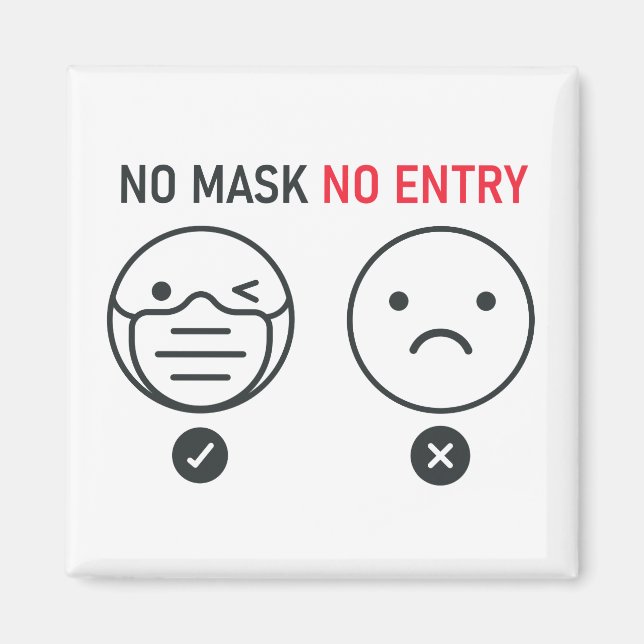 No Mask No Entry Magnet (Front)