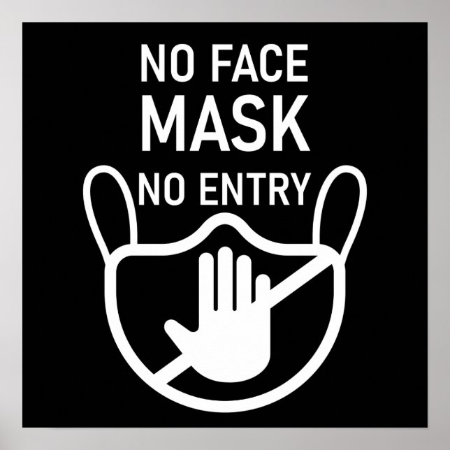 No Mask No Entry Poster (Front)