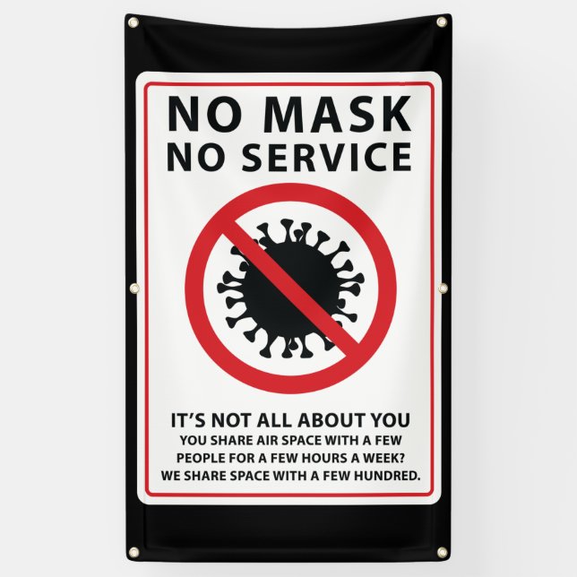 no mask no service shared air banner (Vertical)