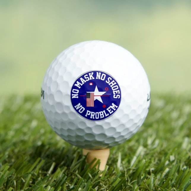 No Mask No Shoes No problem Button Classic Round S Golf Balls (Insitu Tee)
