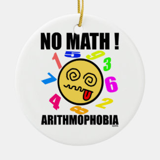No math ! Arithmophobia Ceramic Tree Decoration