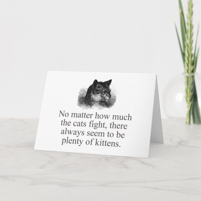No Matter How Much Cats Fight  Card (Front)