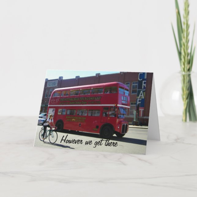 NO MATTER HOW WE GET THERE-LET'S GET THERE SOON HOLIDAY CARD (Front)