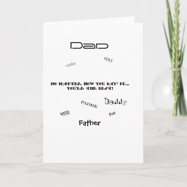 No Matter How You Say It Card (Front)