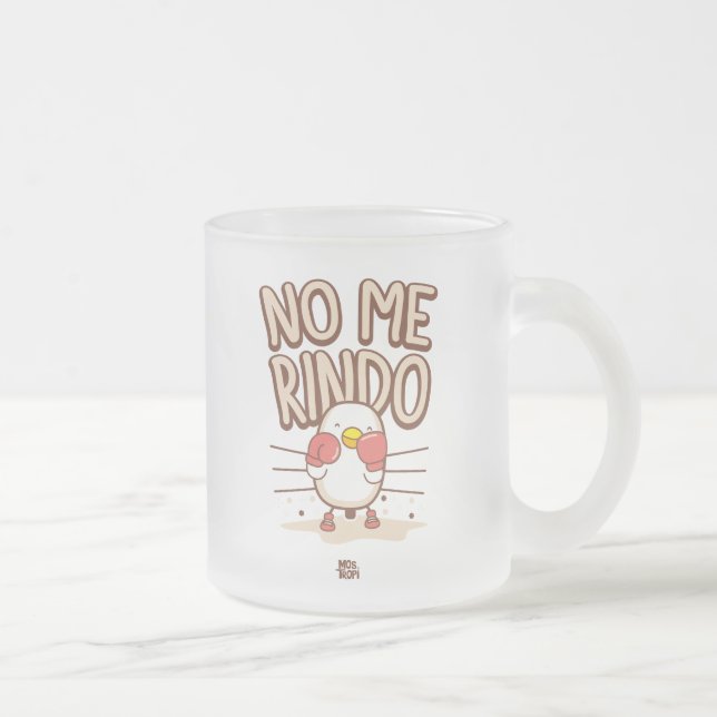 No Me rindo Frosted Glass Coffee Mug (Right)