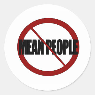 No Mean People Classic Round Sticker