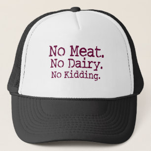 No Meat Vegan Message Trucker Hat