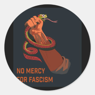 No Mercy For Fascism 2025 Edition Classic Round Sticker