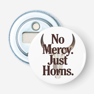 No Mercy Just Horns Longhorn Skull Brutal Bull Bottle Opener