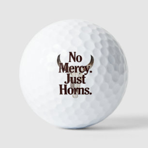 No Mercy Just Horns Longhorn Skull Brutal Bull  Golf Balls