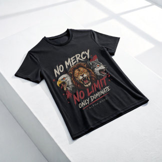 No Mercy No Limit Alpha Beast Mode Lion Wolf Eagle T-Shirt