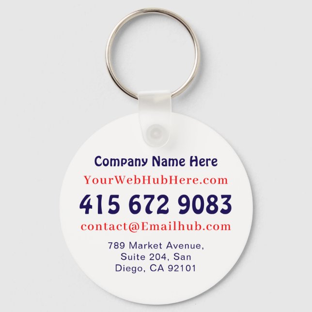 No Minimum Small Business Promo Keychains (Front)