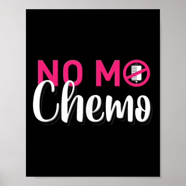 No Mo Chemo Last Day Of Chemotherapy Cancer Awaren Poster (Front)
