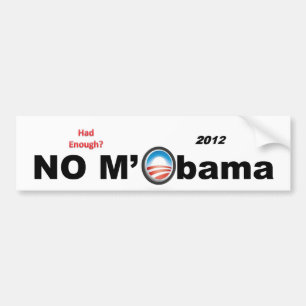 No M'Obama 2012 Bumper Sticker