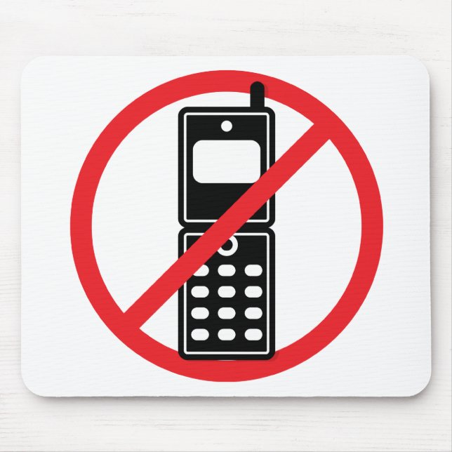 No Mobile Phones Mouse Pad (Front)