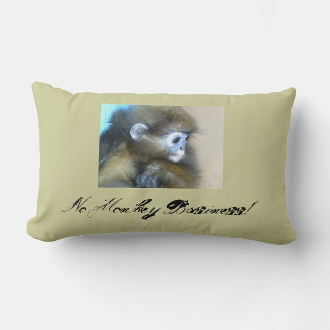 No Monkey Business Pillow (Front)