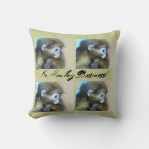 No Monkey Business Pillow