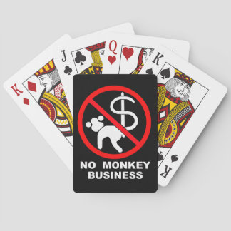 No monkey business playing cards