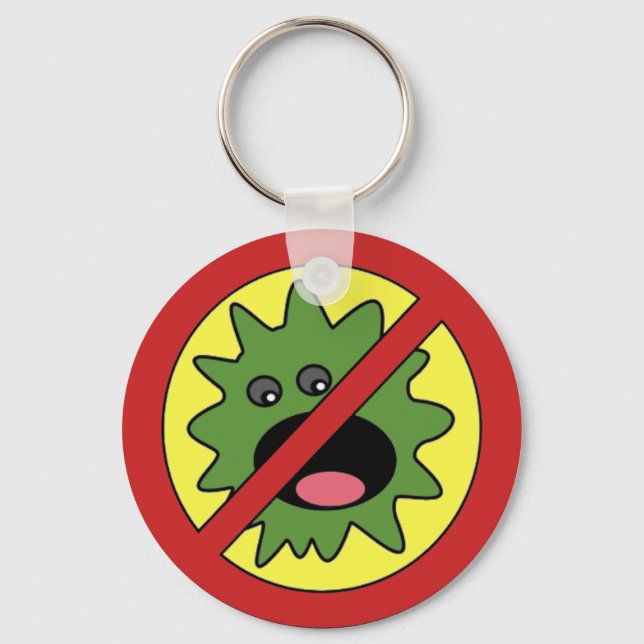 No Monsters Sign Key Ring (Front)