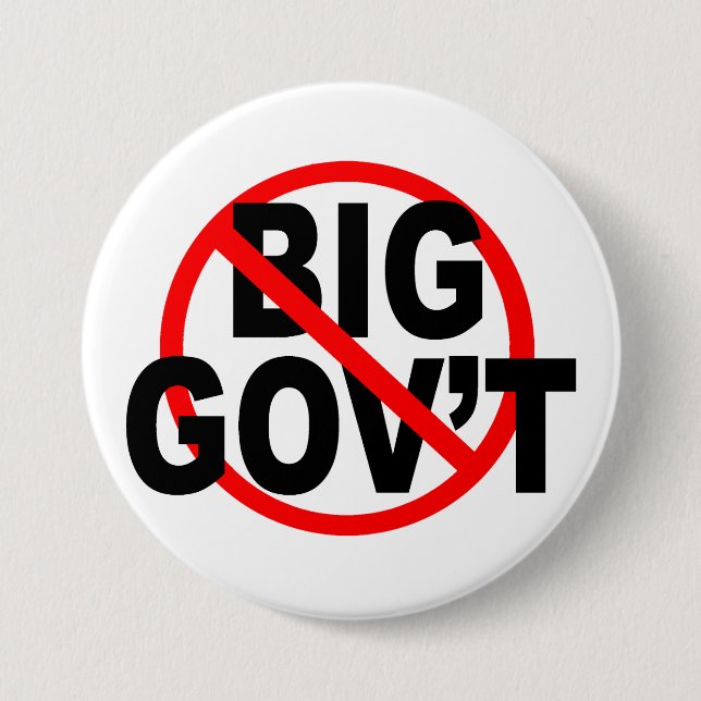 No More Big Government buttons (Front)