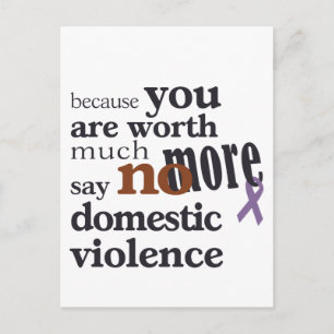 No More Domestic Violence Postcard