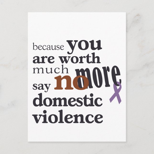 No More Domestic Violence Postcard (Front)
