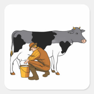 No More Milk Square Sticker