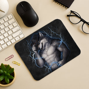 No More Mr Nice Guy Funny Alpha Wolf Meme Brainrot Mouse Pad