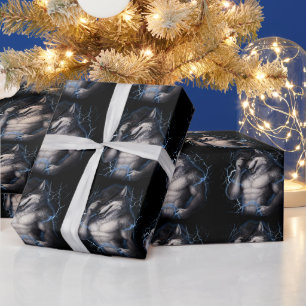 No More Mr Nice Guy Funny Alpha Wolf Meme Brainrot Wrapping Paper