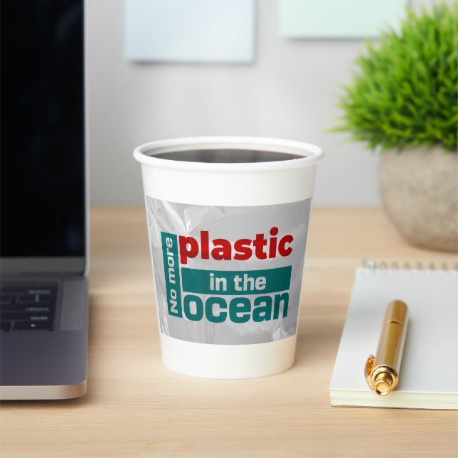 No more plastic in the ocean | Ocean pollution Pap Paper Cups (Insitu)