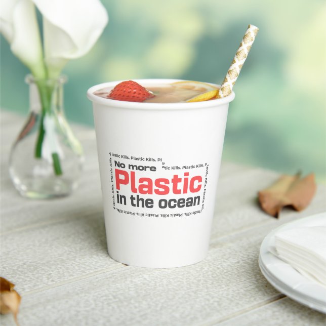 No more plastic in the ocean | Ocean pollution Paper Cups (Insitu)
