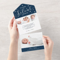 No More Silent Nights 4 Photos Birth Announcement